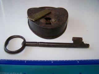 Antique Padlock With Key,  D.  M.  & Co Padlock