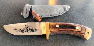 Older Rigid Rg - 31 •grizzly Bears• Japan• “fixed Blade Hunting Knife”