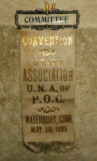 1905 Una Of Poc (united National Association Of Post Office Clerks) Ribbon