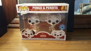 Funko Pop Disney 101 Dalmatians - Pongo & Perdita 2 Pack Piab Exclusive