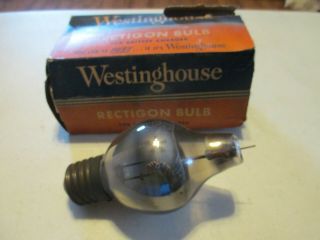 Large Vintage Light Bulb Westinghouse Rectigon Mirrored For Battery Charger Wow