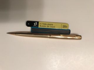 Vintage Parker 51 Mechanical Pencil - 1/10 14k Gold Filled - Made In U.  S.  A.