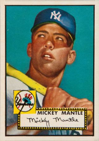 1952 Topps Mickey Mantle 311 Baseball Card 13 X 19 " Photo Print