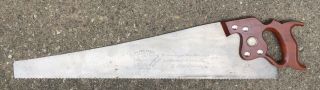 Ec Atkins & Co.  No.  51 Ship Point Hand Saw 26 In.  8 Ppi Pat.  July 7,  1896