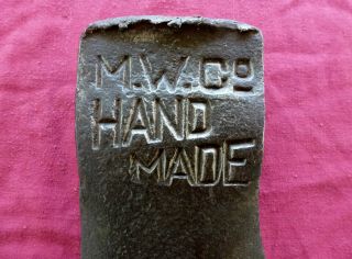 Vintage M W CO Hand Made Axe Head 2