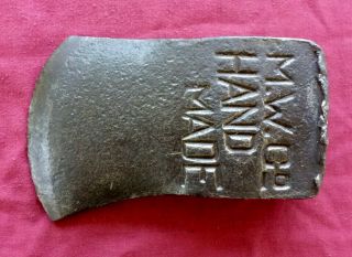 Vintage M W CO Hand Made Axe Head 3