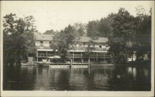 Shorefront House - Asquam Lake Cancel - Nh? C1910 Real Photo Postcard