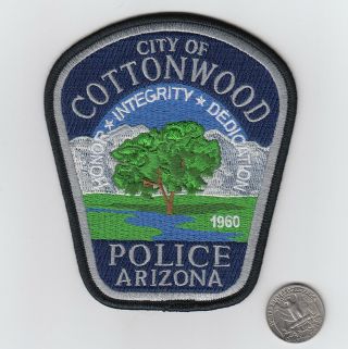 Obsolete Arizona City Of Cottonwood Police Patch 1960 Yavapai County Az