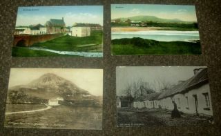 4 X 1910 - 1930,  S Irish County Donegal Ireland Postcards Gweedore Bundoran