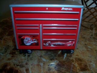 Snap - On Tools Mini Rolling Toolbox Bank Diecast Classic Style Red 6 X 5 Inches
