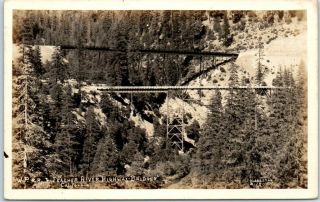 1942 California Rppc Postcard " W.  P.  R.  R.  & Feather River Highway Bridges " Eastman