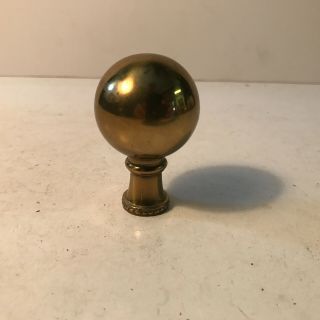 Antique Large Brass Ball Finial For A Stiffel Lamp