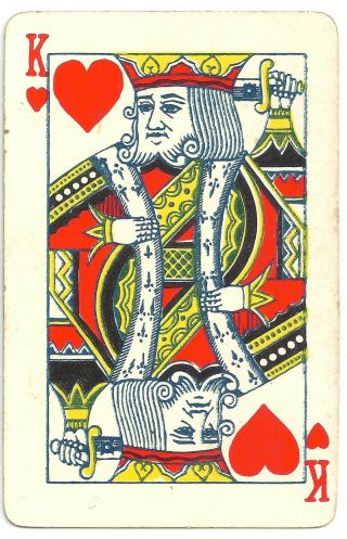 Orig.  Vintage VOTES FOR WOMEN Playing Card Woman ' s Suffrage King of Hearts 2