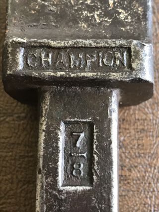 Vintage Champion Blacksmith 7/8” Hardie Hardy Hole Hot Cut Off Tool Anvil Forge 2