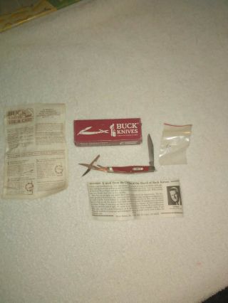 Very Rare Vintage Buck Clipper/red 305 X 1 Blade With Scissors Knife.