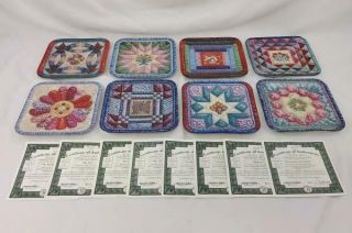 Set Of 8 Bradford Plates Quilt Patterns Mary Ann Lasher Cherished Traditions