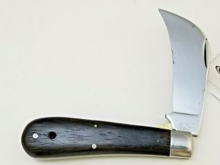 1946 - 50 Camillus Usa 1 Hawkbill Pocket Knife 4 " Walnut Wood Handles