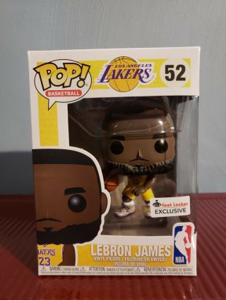 Funko Pop Lebron James Lakers 52 Yellow Jersey Footlocker Exclusive