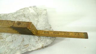 Vintage Folding Wood Carpenter ' s Ruler 72 
