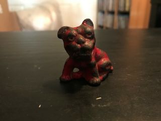 1933 Chicago World’s Fair Red Cast Iron Dog Pencil Holder By Hubley Paperweight