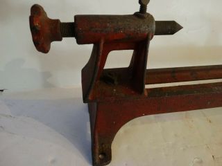 Antique Machinists bench lathe assembly motor type red paint maker? 24 inches 5