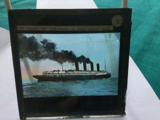 Antique Magic Lantern 5 Steam Ships The Loss Of H.  M.  S.  Victoria And Others. 2