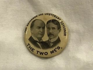 Rare Antique McCreary The 2 Mcs Civil War Cavalry Political Pin Button Kentucky 2