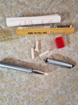 Esterbrook Flo - Master Advanced Felt Tip Pen With 3 Tips Vintage Marker B3