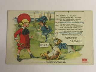 1909 Buster Brown & Tige Advertising Postcard