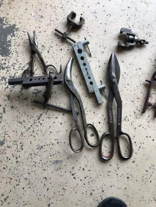 Vintage Sheet Metal Tools Clamp Base,  Tinsmith Tool Holder Shear