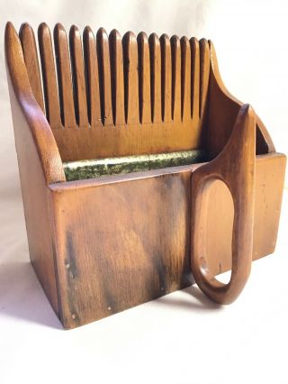 Vintage Antique Wood Cranberry Picker Scoop Rake Primitive Tool Farmhouse Chic