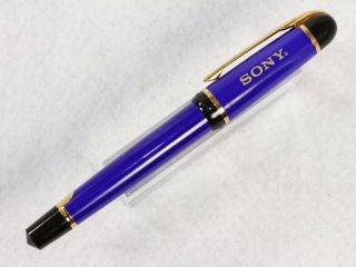 Waterman Phileas Rollerball Pen In Gloss Blue With Gold Trim Sony Logo