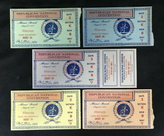 Vintage 1968 Republican National Convention Alternate Ticket Richard Nixon Ygf