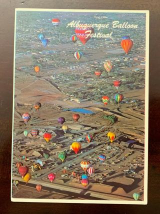 Albuquerque Mexico Hot Air Balloon Festival Vintage Postcard Unposted