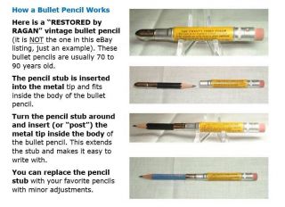 RESTORED Vintage Bullet Pencil - Seven Falls,  Colorado Springs,  Colorado CE - 1135 5