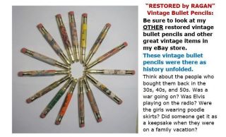 RESTORED Vintage Bullet Pencil - St.  Petersburg,  Florida EF - 1202 3