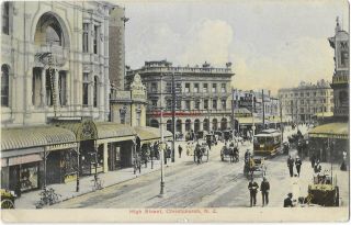 Zealand Christchurch High Street Vintage Postcard 25.  5