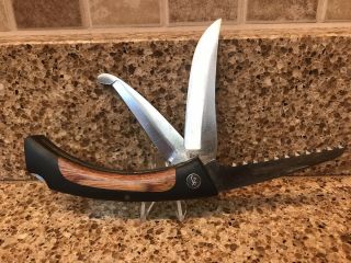 Rare Browning Featherweight Model 808 Big Game 3 Blade Knife