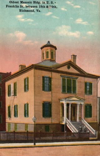 Richmond,  Virginia,  Va,  Oldest Masonic Bldg.  In U.  S. ,  Vintage Postcard G692