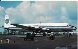 " Pan American Airways Douglas Dc - 6b " Aircraft Postcard U.  S.  Ship