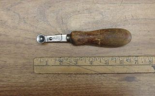 Antique Wood Handled Leather Tool,  Unk Maker 