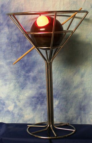 Vintage 1993 David Krys 14.  5 " Bar Light Lamp Martini Olive Man Cave