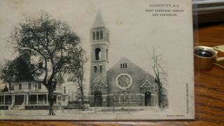 Antique Postcard Salisbury,  North Carolina.  First Methodist Church And Parsonage