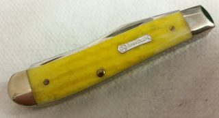 Case XX 6207 John Deere Mini Trapper knife,  2007,  Corncob jig yellow bone handle 4