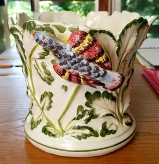 Nove Italia Exclusively For Tiffany & Co.  Planter Flower Pot Bird Ceramic
