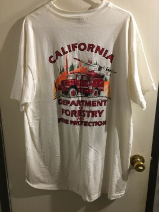 Cdf Fire California Dept Of Forestry & Fire Protection Cal Fire T Shirt Xl