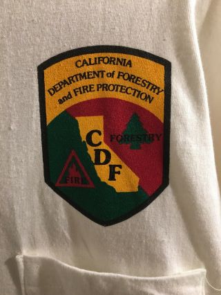 CDF FIRE CALIFORNIA DEPT OF FORESTRY & FIRE PROTECTION CAL FIRE T SHIRT XL 3
