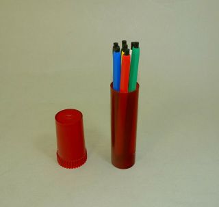 Set of 7 Vintage Russian Soviet Mechanical Pencils KIMEK w/ Round Red Box 5
