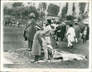 1935 Press Photo Military Makonnen Emperor Haile Selassie Ethiopia Addis 7x9