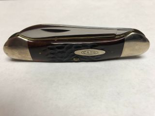 1973 7 Dot Case Xx Usa 62131 Canoe Pocket Knife 3 5/8” Red Bone Handle
